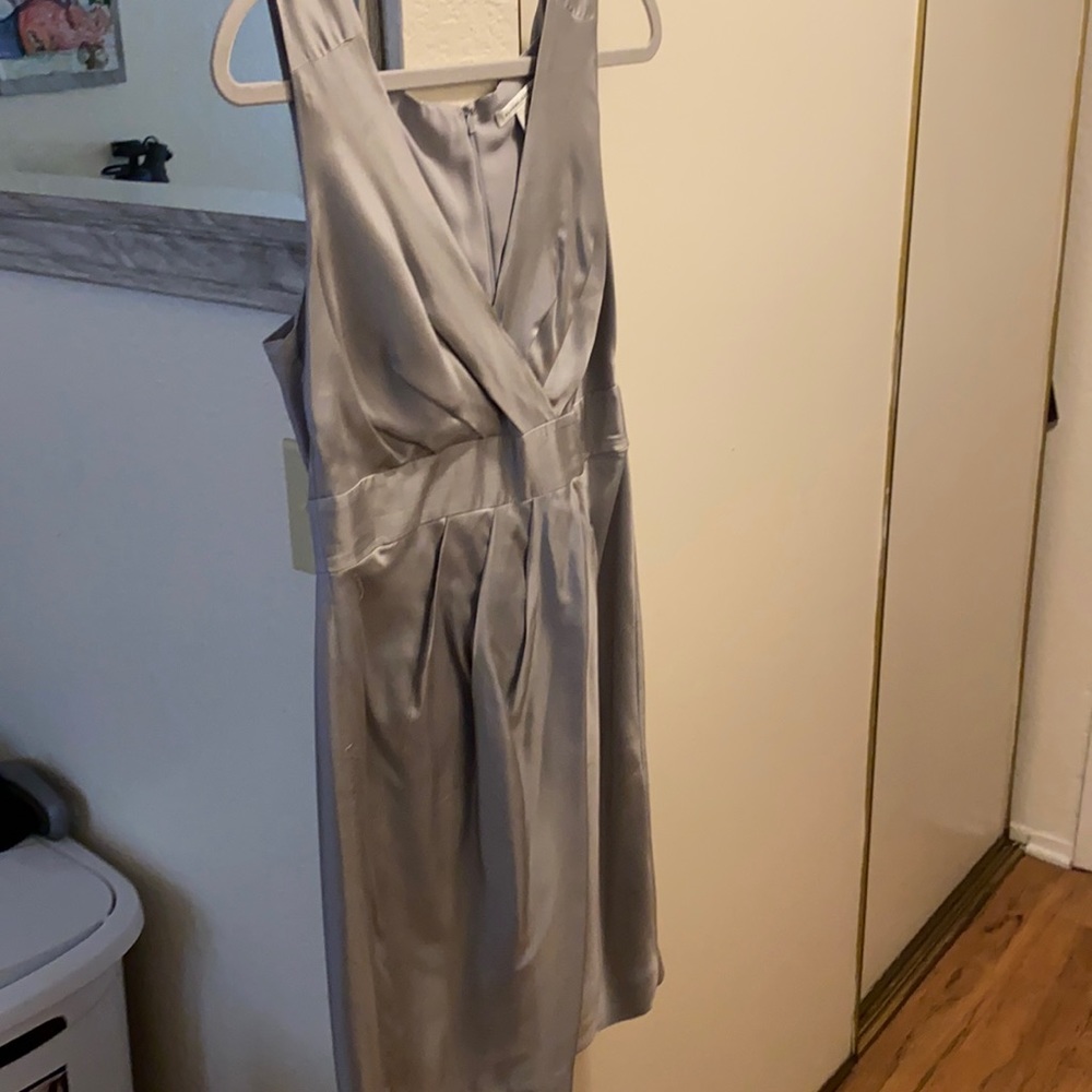 Banana Republic Silver v-neck dress